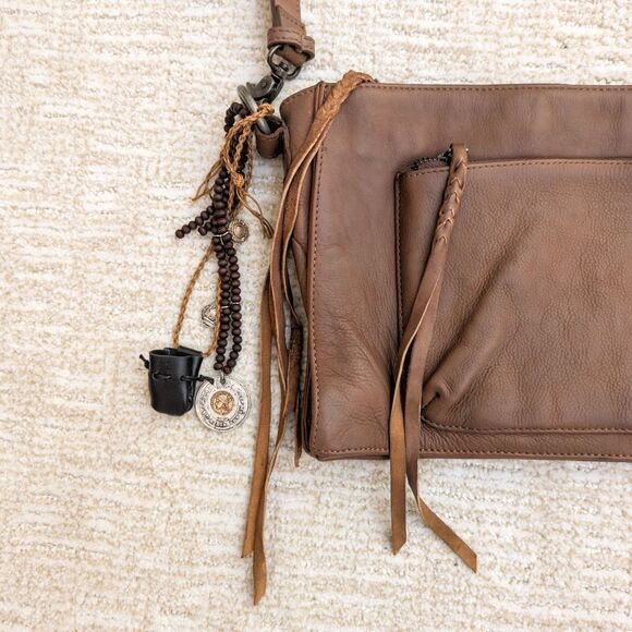 NWOT Free People Dixon Leather Crossbody + Charms - Picture 3 of 10